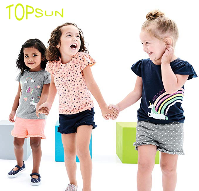 Toddler Girls′ 3-Pack Short-Sleeve Graphic Tees