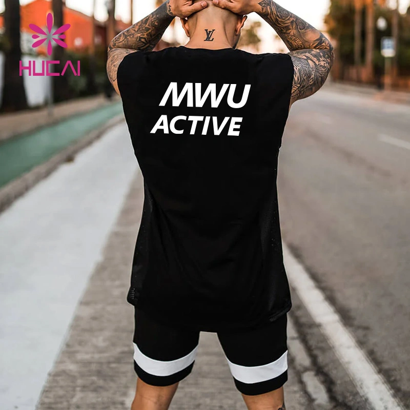 Private Label Hot Sale Mens Slim Fit Gym Customized DTG Tank Top