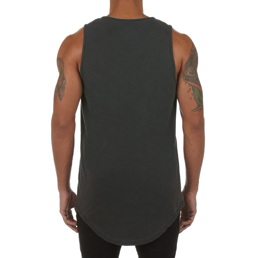 Wholesale Cotton Crew Neck Long Best Mens Workout Tank Tops