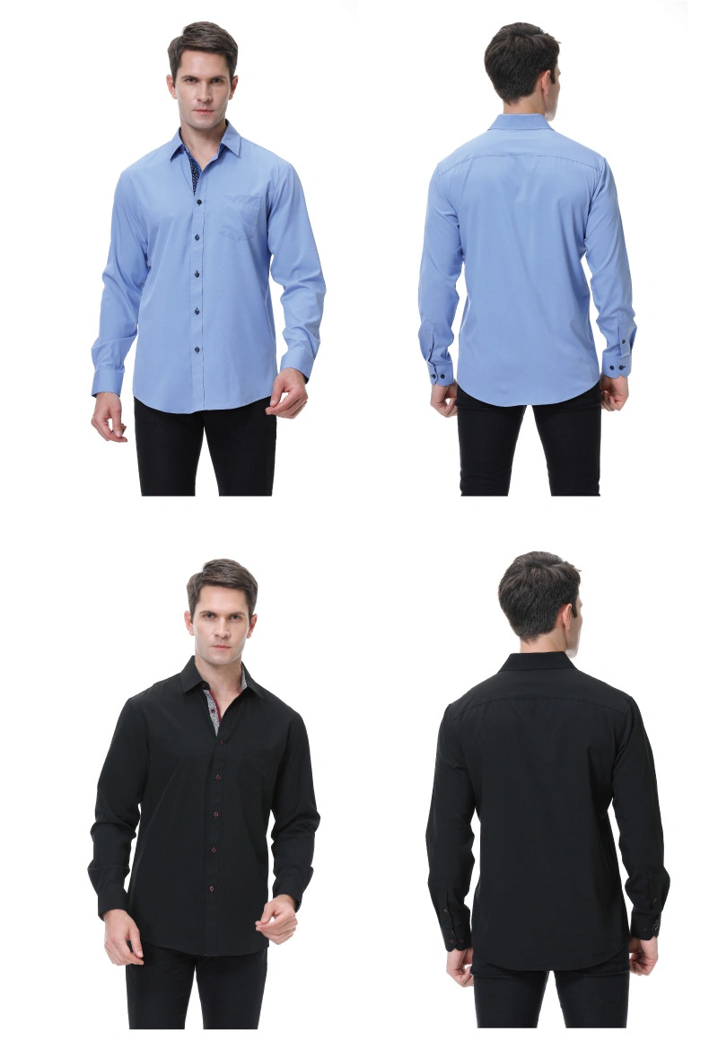 2023 New Custom 100% Cotton Men′ S Slim/Loose Dress Shirt Blouse Long Sleeve Casual Formal Business Shirts for Men